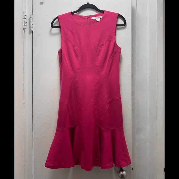 Diane Von Furstenburg Pink BodyCon Mini Dress - Picture 3 of 7